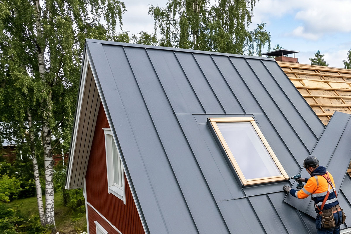 Kattoikkunan vaihto kattoremontin yhteydessä